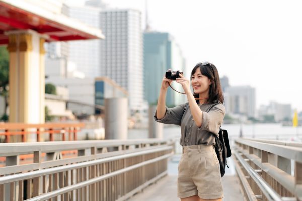 woman sightseeing